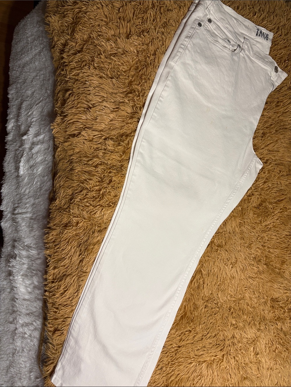 Men's Straight White Jeans - Classic Clean Look